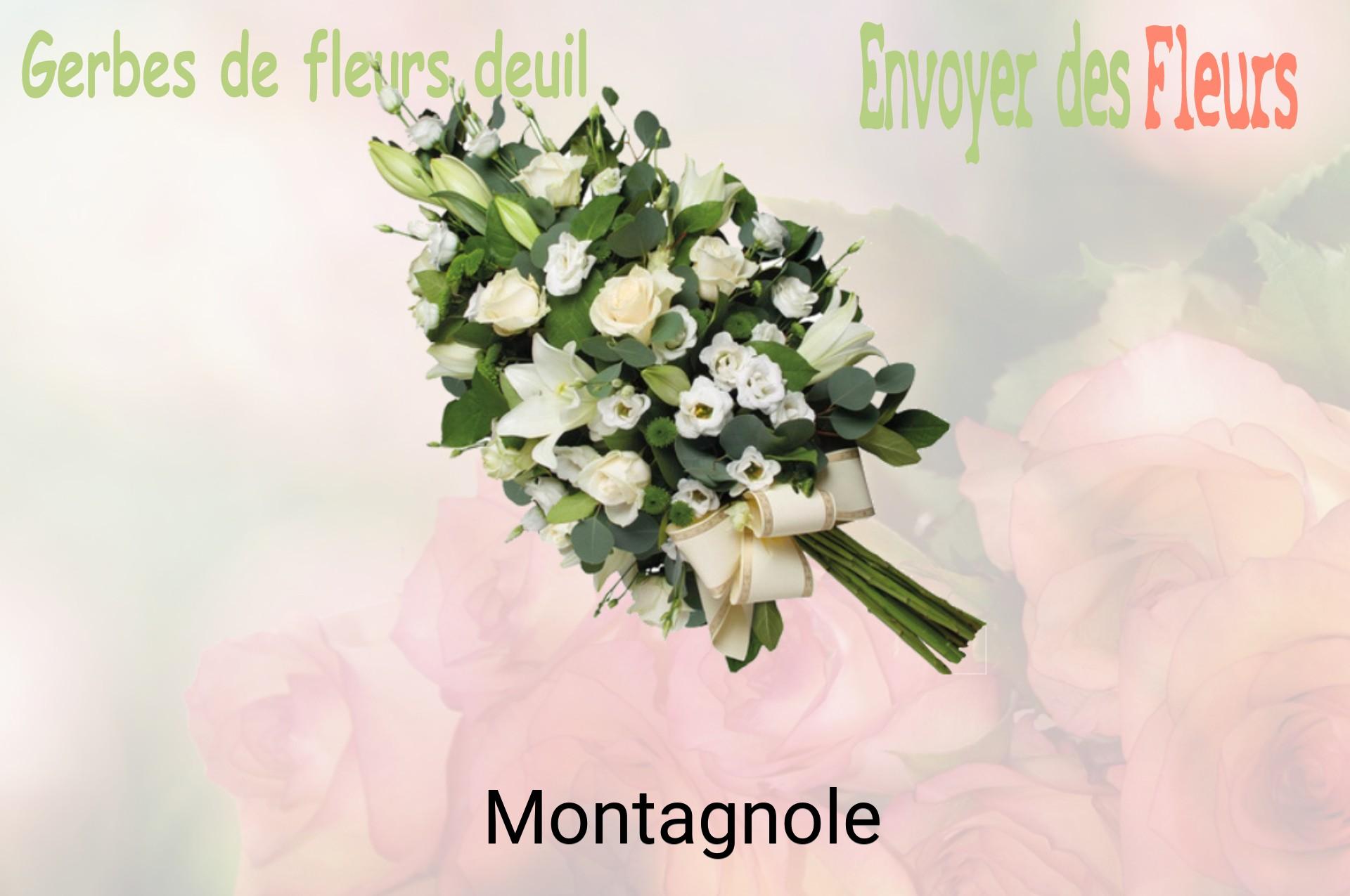 Gerbe de fleurs de deuil livrée à Montagnole